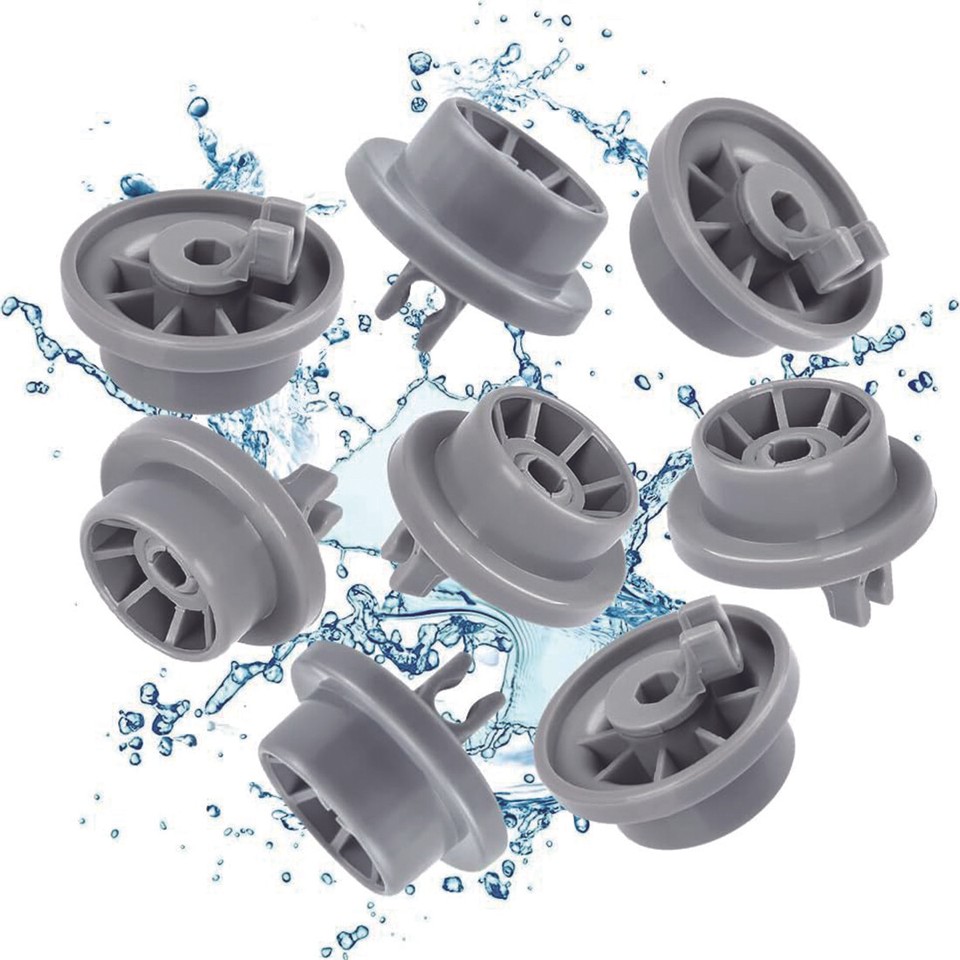 For Bosch Neff & Siemens Dishwasher Lower Basket Rollers Grey 00165314