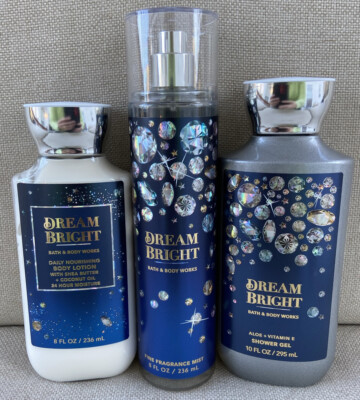 Bath & Body Works DREAM BRIGHT Body Mist Shower Gel & Body Lotion