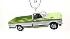 1972 Chevy C-10 Pickup Truck Green White Christmas Ornament