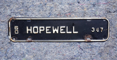 1960 HOPEWELL VIRGINIA License Plate Town Topper Tag # 347