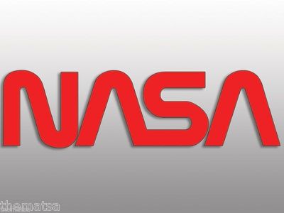 RED NASA SPACE 8'' CAR BUMPER HELMET LAPTOP TOOLBOX STICKER DECAL MADE IN USA