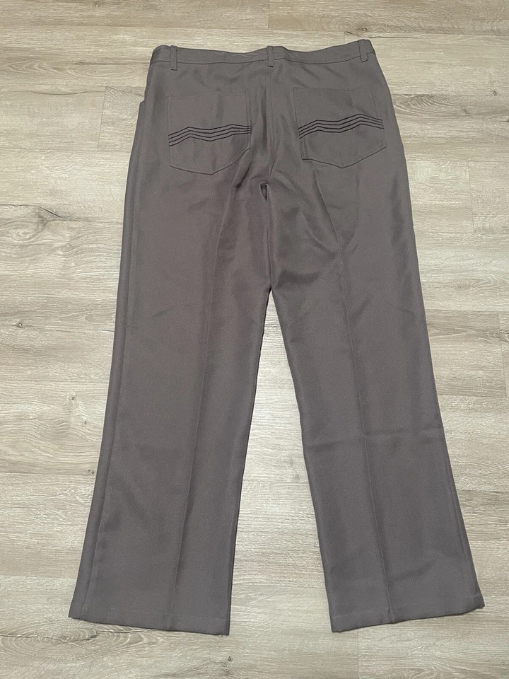 VTG JOHN BLAIR flat front straight leg Mens Sz 36 polyester western dress pants - Image 2 of 4