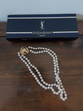 YVES SAINT LAURENT YSL COLLANA FILI PERLE E CUORE GIROCOLLO @ VINTAGE @