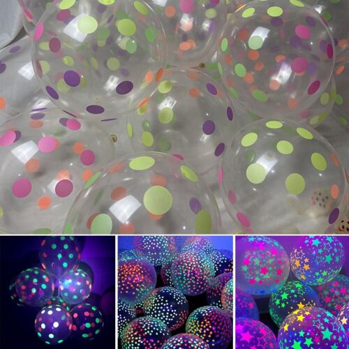 Ballons Glow in the Dark Star en latex clair néon UV lumière noire réactifs 1 - Afbeelding 1 van 29