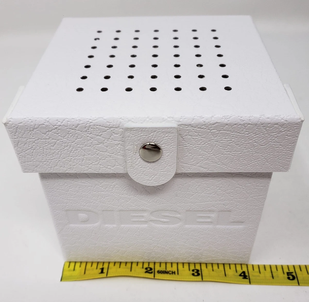Empty Diesel White Watch Box Display Storage Case Instructions
