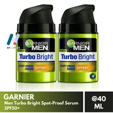 GARNIER Men Turbo Bright Dark Spot Serum SPF50+ PA++++ UVA UVB Acne Pores Moist