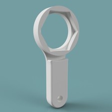 2.5-Inch Wrench for toilet flush valve nut - Solid HDPE plastic