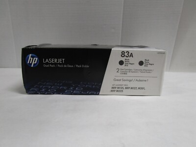 HP 83A CF283AD  Dual Pack BLACK INK CARTRIDE PRINTER NEW SEE PHOTOS