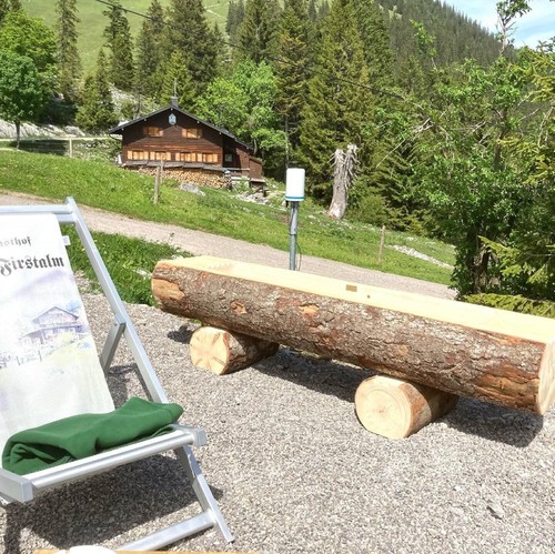 Holzbrunnen Wendelstein Wassertrog mit Rinde Garten Blumen 150 cm x ca. 43 cm - Bild 11 von 11