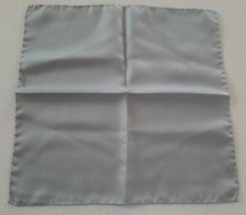 pocket square, grey, 100 SILK, 12 1/4 x 12 1/2 inch, NEW