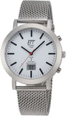 Herrenuhr 40mm ETT Eco Tech Time Funk-Solar Station EGS-11579-11M Milanaiseband