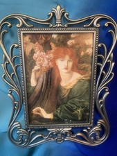 Vintage Style Pierced Pewter Photo Frame 19cm By 13cm