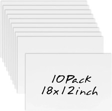 10 Pack 18'' x 12'' White Corrugated Plastic Sign Blank Board Double Sided fo...