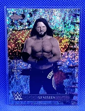 2025 Topps Chrome WWE x Cactus Jack AJ Styles Speckle Refractor /299 #20