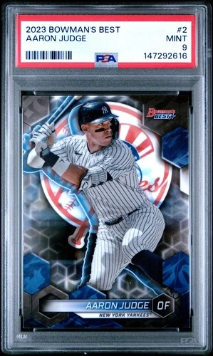147292616 Aaron Judge 2023 Bowman's Best #2 PSA 9