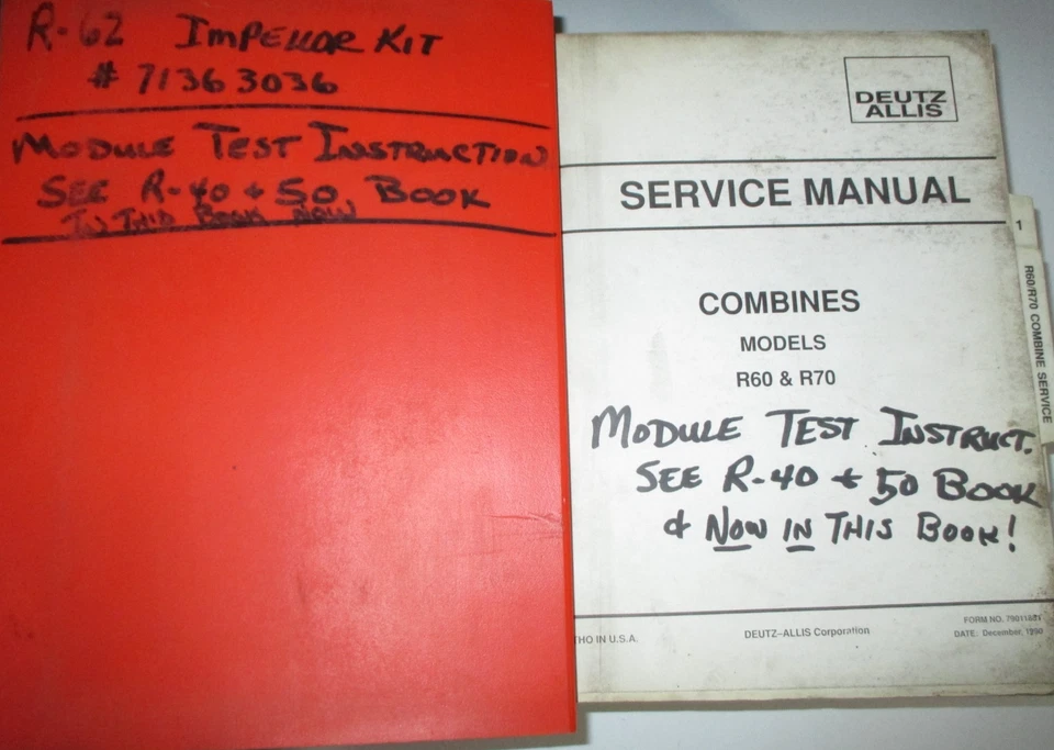Deutz Allis Gleaner R60 & R70 Combine Service Shop Repair Manual AC ORIGINAL! - Image 4 of 4