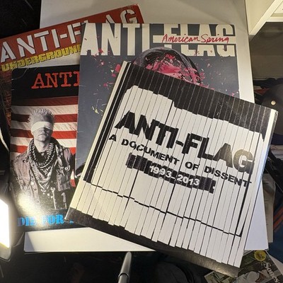 Anti-Flag Vinyl LP Record Lot 4 Albums Document of Dissent American Spring Punk