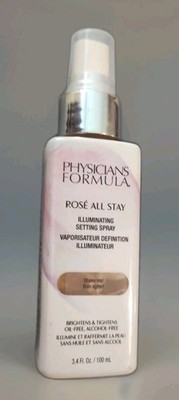 Physicians Formula Rose All Stay Illuminating Setting Spray 3.4 fl oz. New