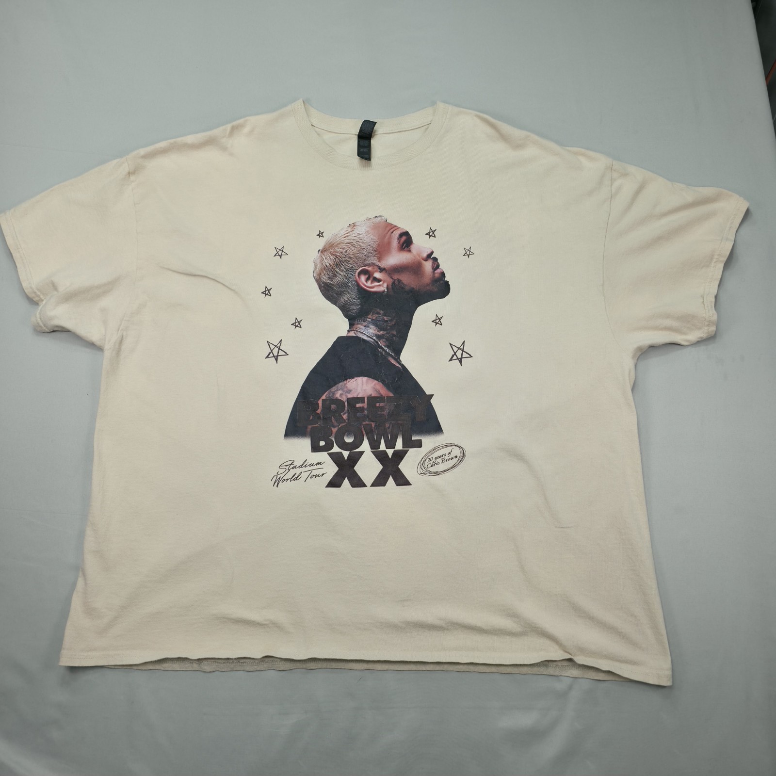 Chris Brown Breezy Bowl XX Stadium World Tour T Shirt Adult 4XL Gildan Concert