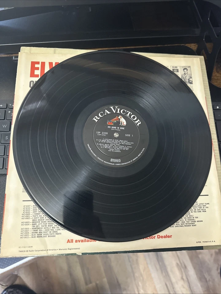 Elvis Presley His Hand in Mine by Elvis LP RCA LSP-2328 Stereo - Image 4 of 4
