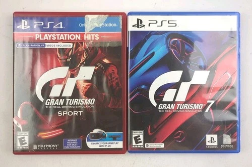 Gran Turismo 7 PS5 + GT Sport PS4 2 Game Car Racing Bundle Lot CIB PlayStation 5