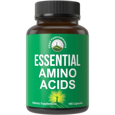 All 9 Essential Amino Acids Supplement. Capsules With 105 Count (Pack of 1) 