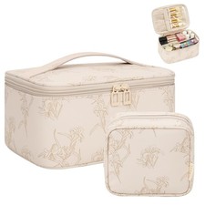 Makeup Bag Set, Portable Travel Makeup Bags Cosmetic Organizer Bag for Cute F...