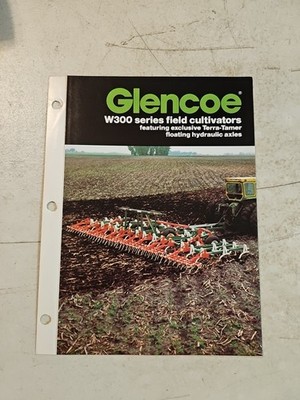 Vintage Glencoe W300 Series Field Cultivator Sales Brochure Spec Sheet
