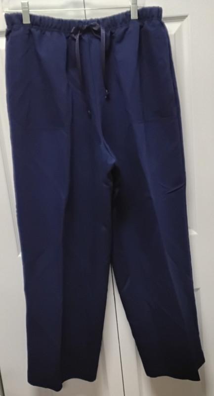 ALFRED DUNNER Woman's Elastic Waist 2 Pocket Pull-On Pants-Navy-Size 16W