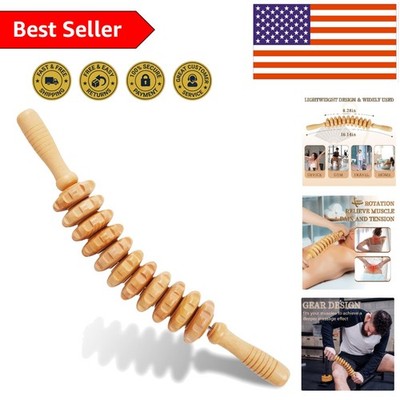Portable Wooden Massage Roller - Curved Design for Soreness and Tension Relief