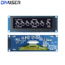 OLED Display Module SSD1322 256X64 for Arduino STM32 Raspberry Pi, SPI I2C Inter