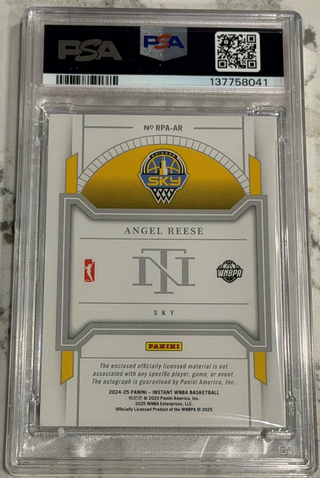 2024 Rookie Royalty WNBA ANGEL REESE NATIONAL TREASURES PATCH AUTO RC /49 PSA 10 view 2