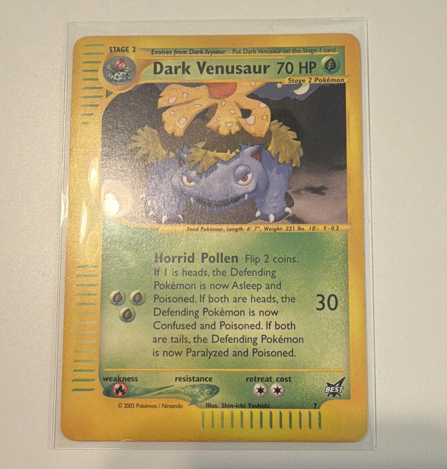 Dark Venusaur 7/9 Best of Game 2003 Holo Promo English Pokemon TCG