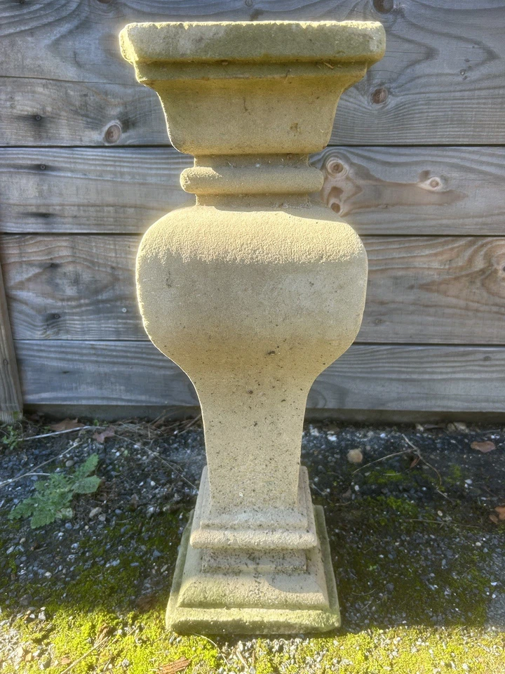 Balustre Pierre de Taille Ancien Grès Sculpté Époque XVIIIeme Colonne Socle - Photo 2/4