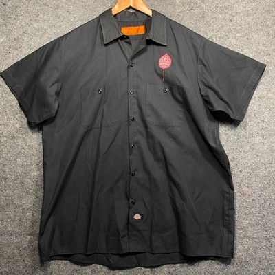 Dickies ODELL Brewing Co Shirt Men's XL Black Work Button Up Beer IPA