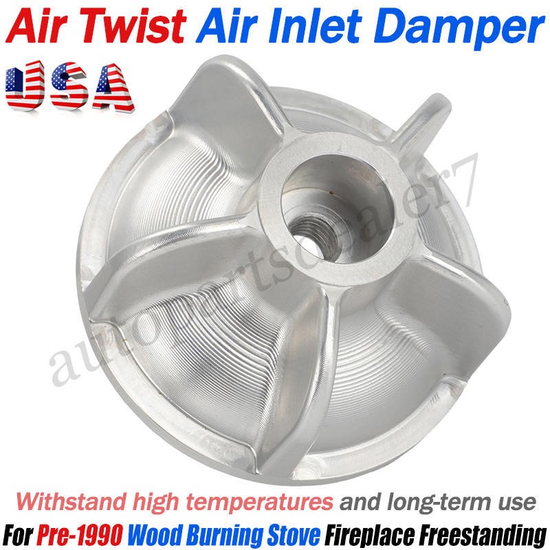 Air Twist Inlet Damper for Pre-1990 Wood Burning Stove Fireplace Freestanding US