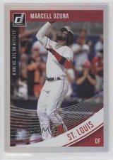 2018 Donruss Stat Line Game Day 5/6 Marcell Ozuna (Black Helmet No Bat) #134 0f8