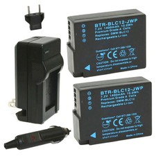 Replacement for Leica Q Battery 2-Pack, 1400mAh and Charger