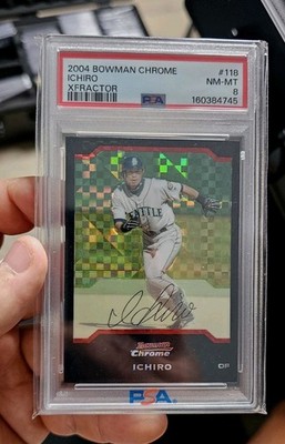 2004 Bowman Chrome #118 Ichiro X-Fractor /172 PSA 8 Pop. 1