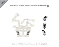 Bitspower Silver Shining G-1/4 90  Dual Rotary Extender Bp-90R2