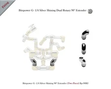 Bitspower Silver Shining G-1/4 90° Dual Rotary  Extender Bp-90R2 
