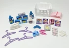 Vintage Lot Barbie Doll Accessories Laundry Basket Magazine Rack Shoes Money