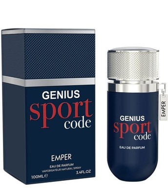 Genius Sport Code by Emper EDP 3.4floz/100ml  Fresh Fragrance 