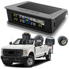 Wireless Solar Lcd Tire Pressure Monitor System 4 External Sensors Fast Alerts
