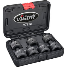 VIGOR SCHLAGSCHRAUBER SCHRAUBENDREHER-EINSATZ SATZ - 3/4"   V7212 . 7-TLG.