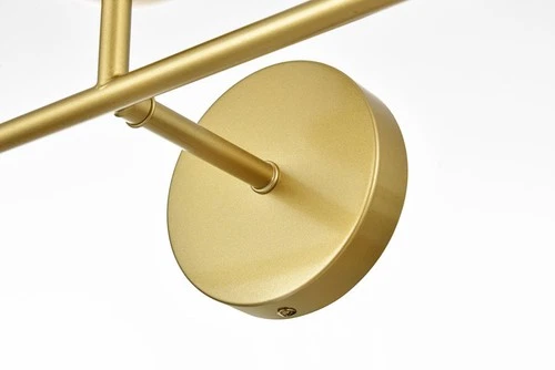 Elegant Lighting LD7321W28 Genesis 3 Light 10" Tall Bathroom - Brass - Picture 3 of 12