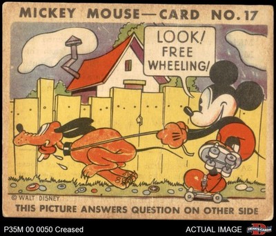 1935 Mickey Mouse #17 Look Free Wheeling  Type I  RARE VARIATION 2 - GOOD