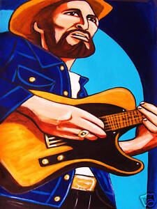 Canvas Merle Haggard in Concert Art Print Poster
