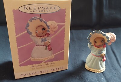 1995 Hallmark Keepsake Ornament Easter Collection #3 Springtime Bonnets Series