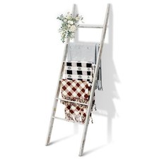6tier Blanket Ladder Wooden 5.7ft66.5'' Blanket Quilt Towel Holder Rack Decora